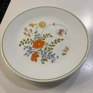 Vintage MCM Corelle Wildflower Pattern Dinnerware 10" Dinner Plates set of 8